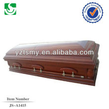 JS-A1415 beautiful low price solid wood casket